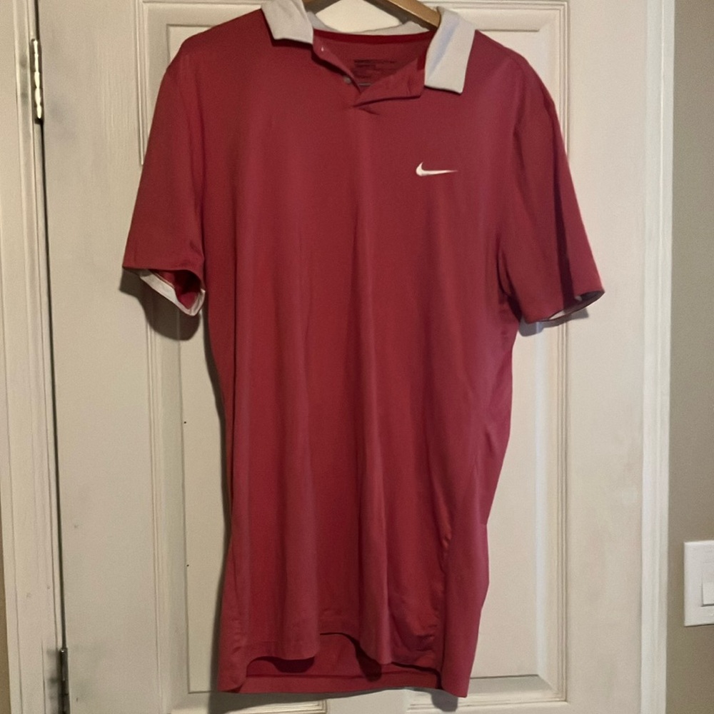 Nike Golf  Dri-Fit Men's Red Polo Shirt Medium Tall